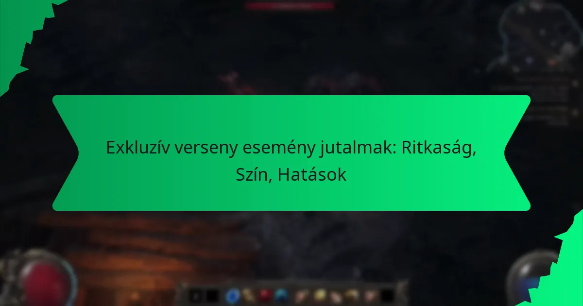 Exkluzív verseny esemény jutalmak: Ritkaság, Szín, Hatások