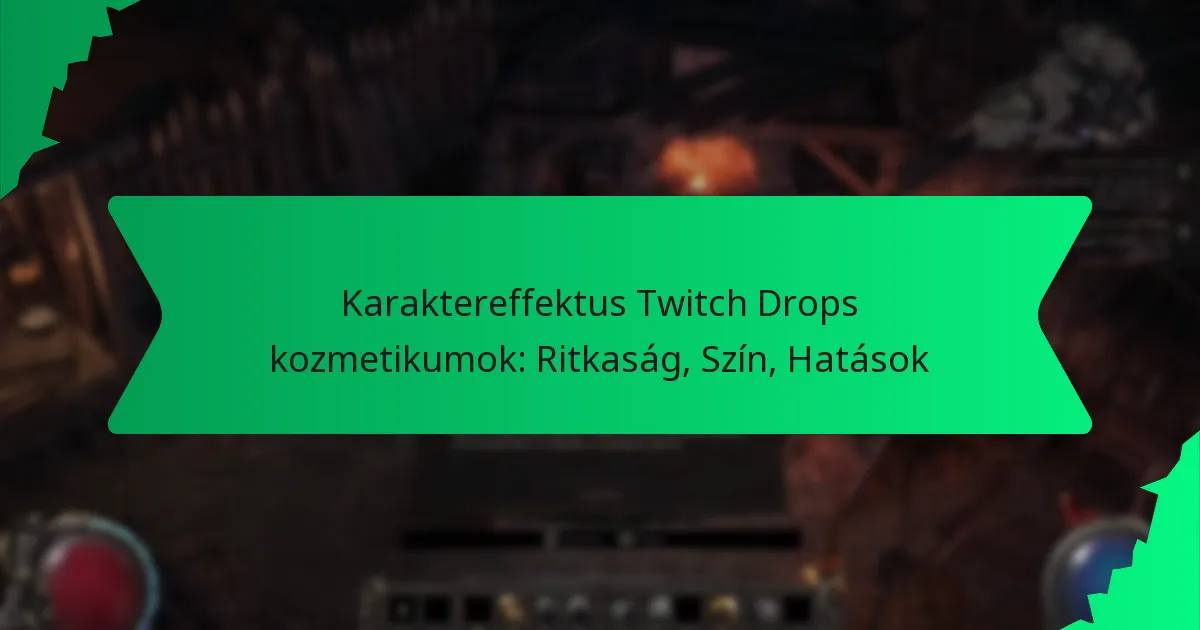 Karaktereffektus Twitch Drops kozmetikumok: Ritkaság, Szín, Hatások