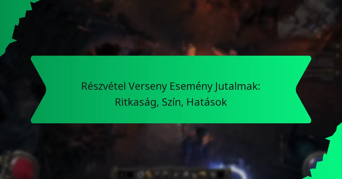 Részvétel Verseny Esemény Jutalmak: Ritkaság, Szín, Hatások