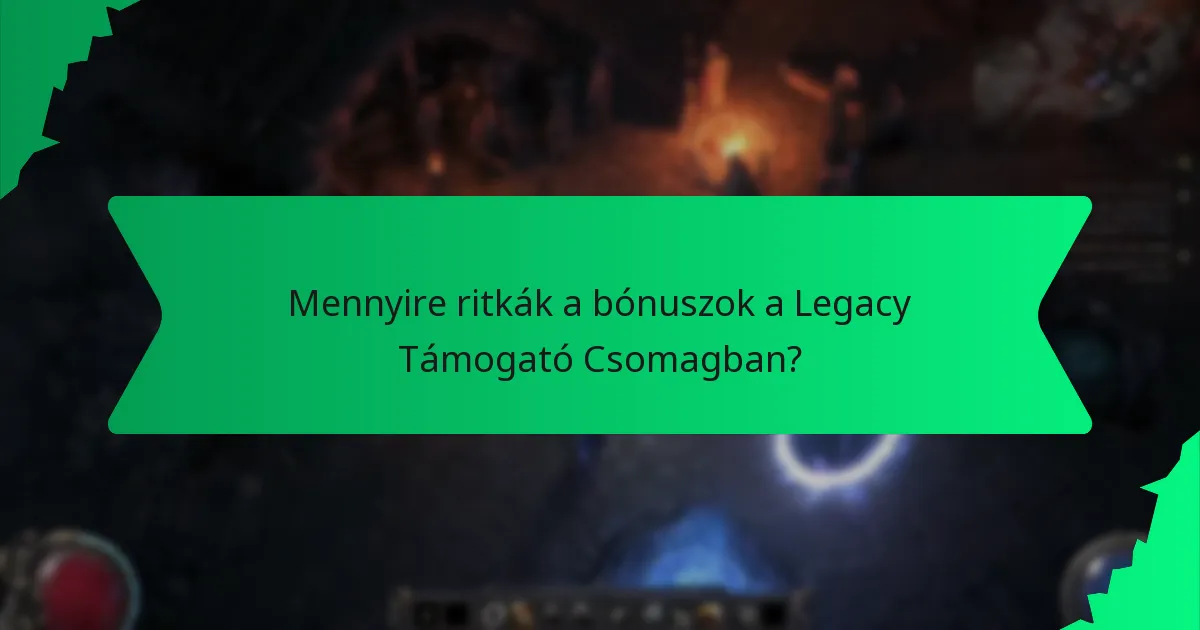 Milyen színek kapcsolódnak a Legacy Támogató Csomag bónuszaihoz?