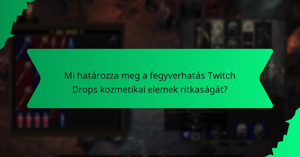 Milyen színek érhetők el a fegyverhatás Twitch Drops kozmetikai elemekhez?