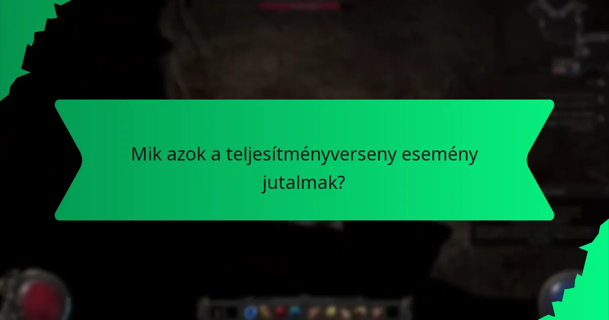 Mit jelentenek a teljesítményverseny esemény jutalmainak színei?